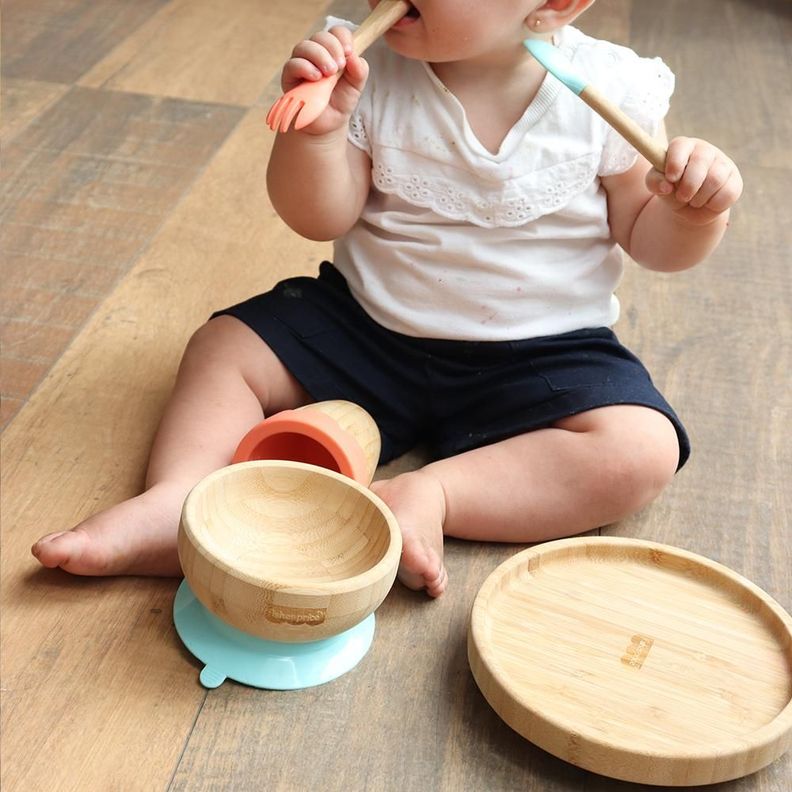 Plato Plano con Ventosa Fisher Price Bam N Boo Azul BB1170-6