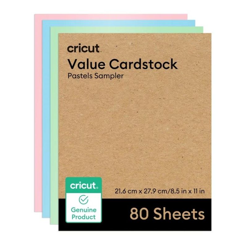 Cartulina Promocional 8.5 X 11 - 80 Hojas Pastel Cricut Surtido