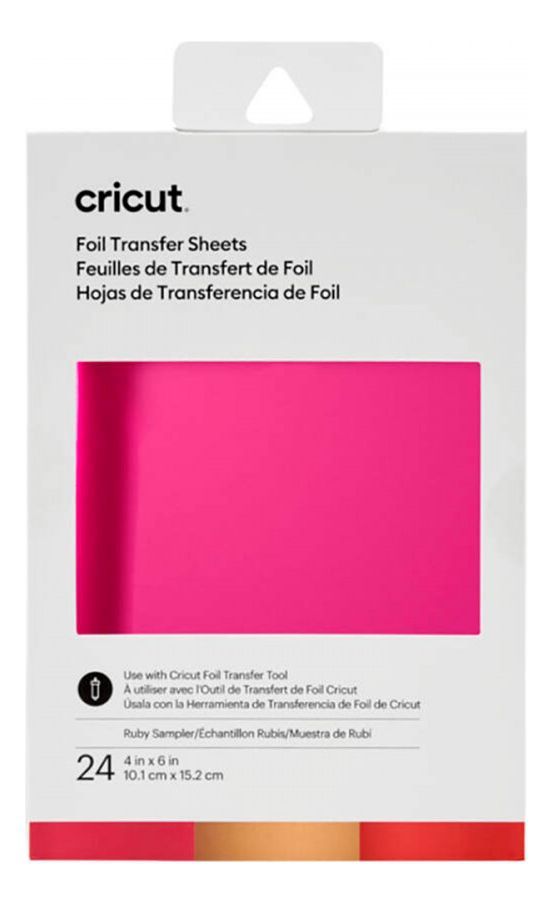 Laminas Ruby De 24 Hojas Rosa Liso Cricut Rosado