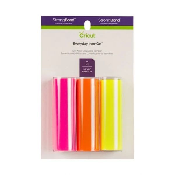 Vinilo Termico Iron-On Mini Sampler Neon Glow Cricut Surtido