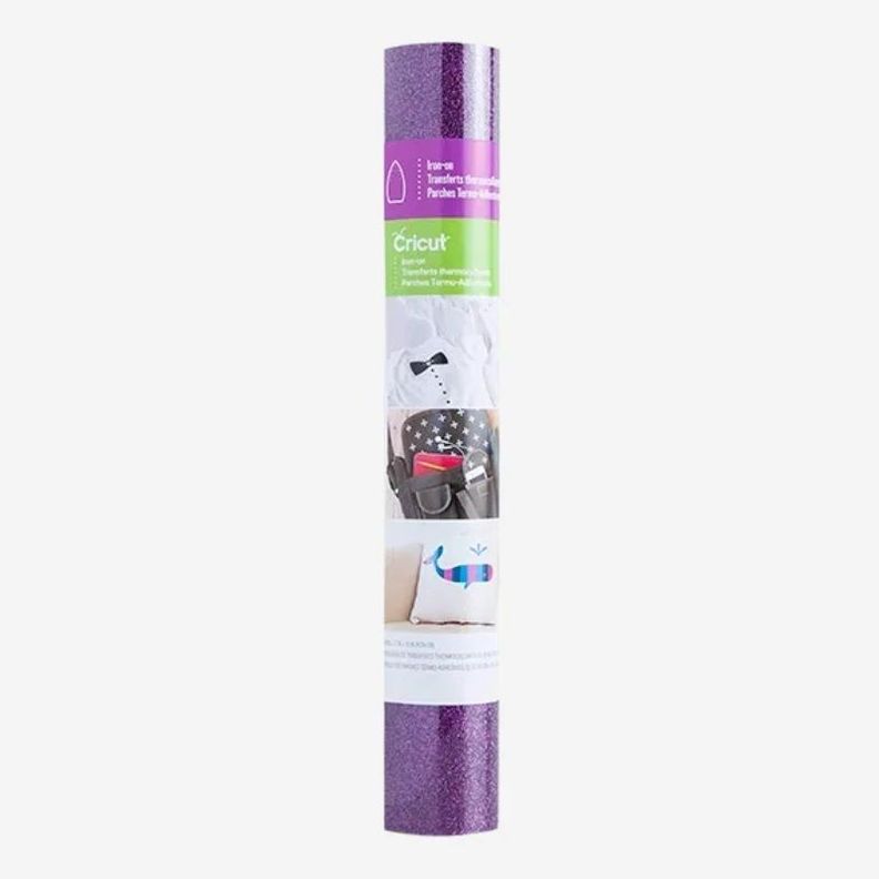 Vinilo Adhesivo Iron On Glitter Berenjena Cricut Morado
