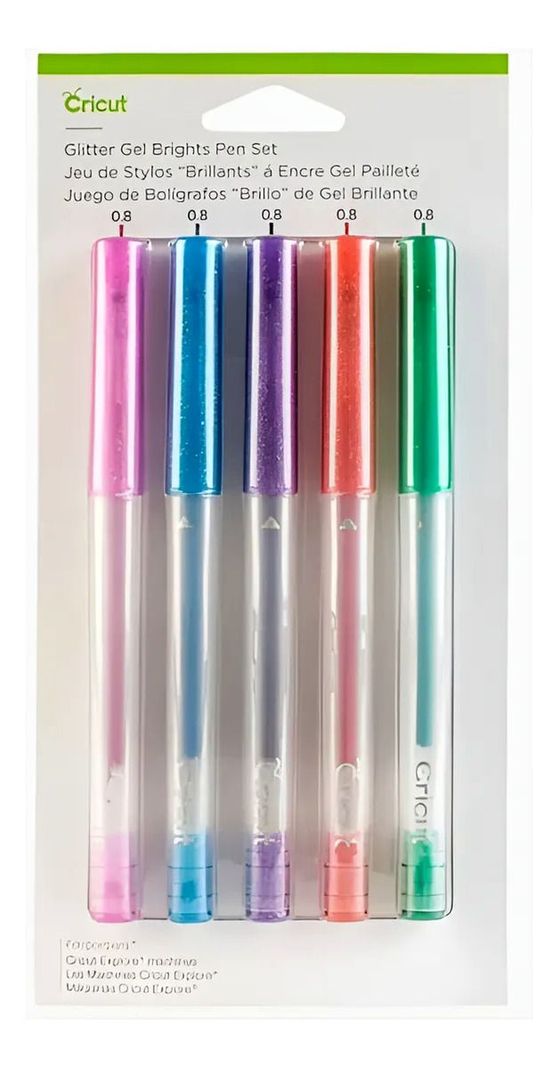 Set De Lapices De Gel 5 Piezas Brillantes Cricut Surtido