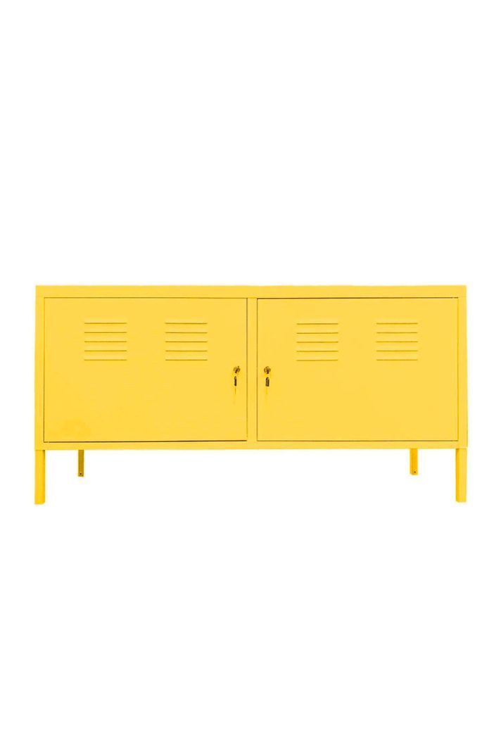 Gabinete metálico 2 puertas Amarillo Móbitat-0