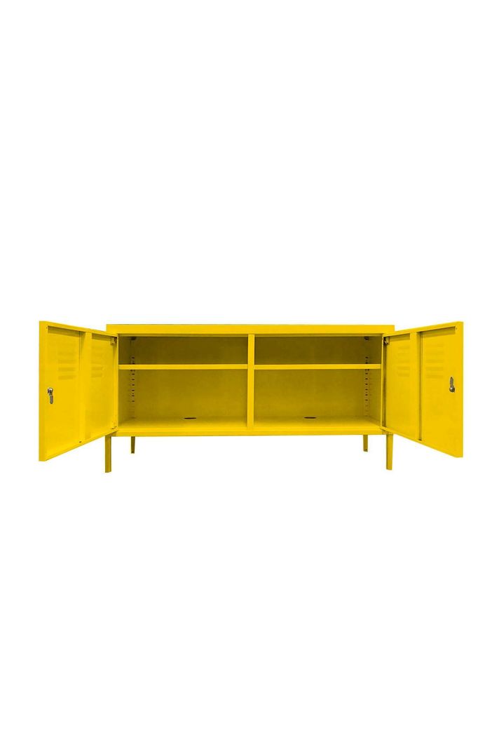 Gabinete metálico 2 puertas Amarillo Móbitat-2