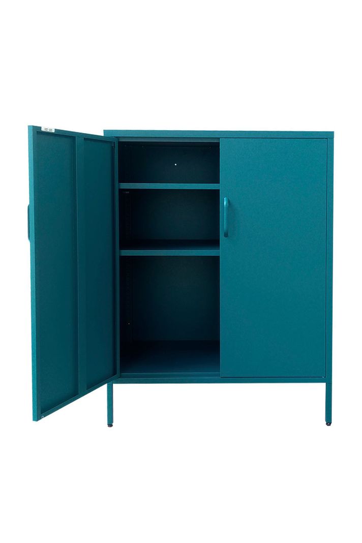 Gabinete Metálico con Puertas Verde Petróleo-1