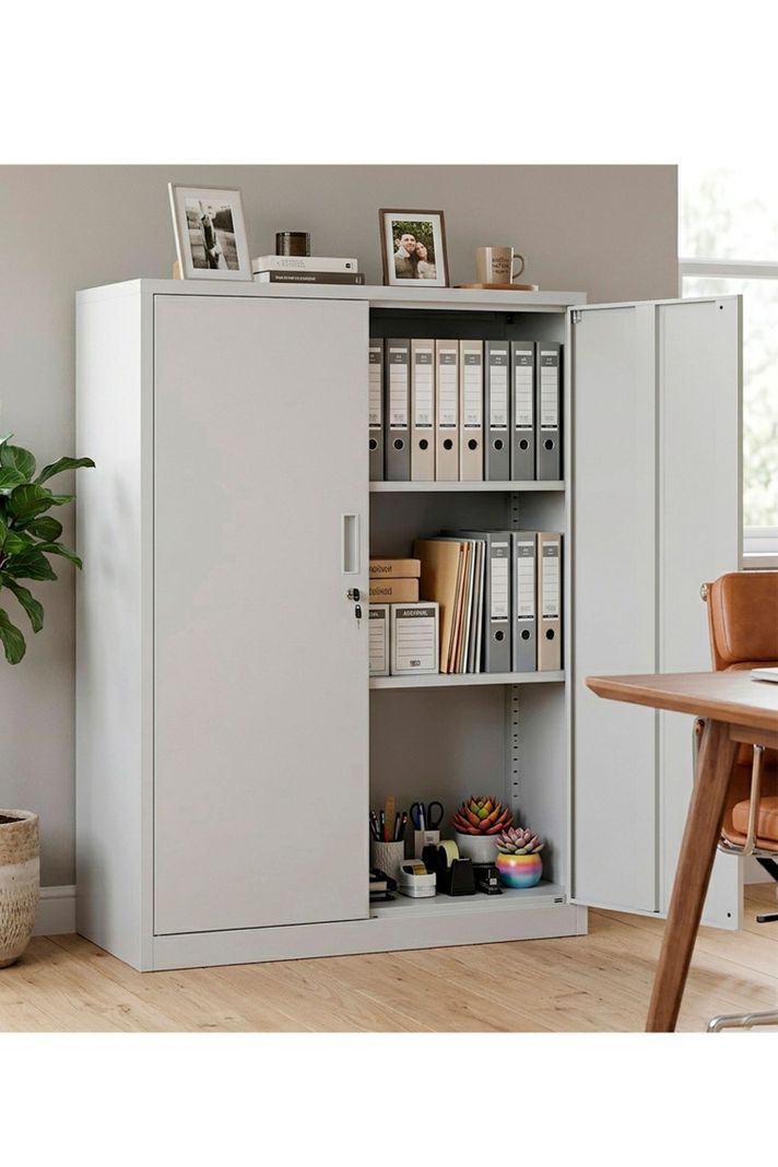 Estante MPM metalico puertas metal Mobitat Gris
