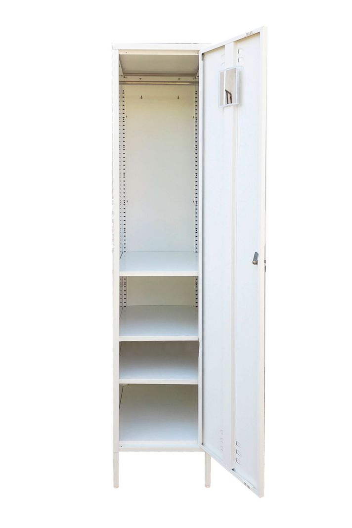 Locker Casa Blanco Repisas y Barra regulables -4