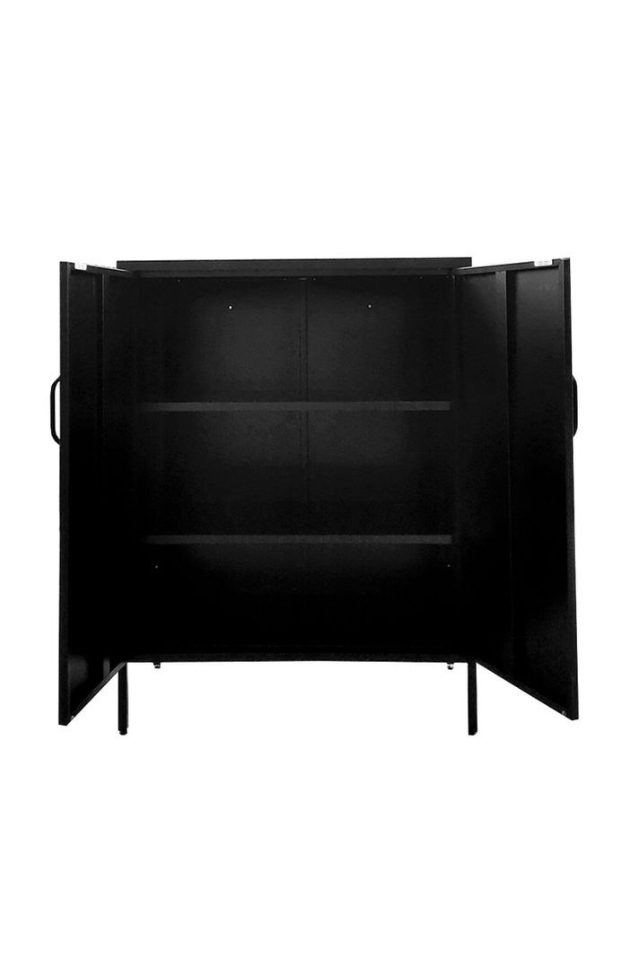 Gabinete Metálico 2 puertas con repisas Negro-1