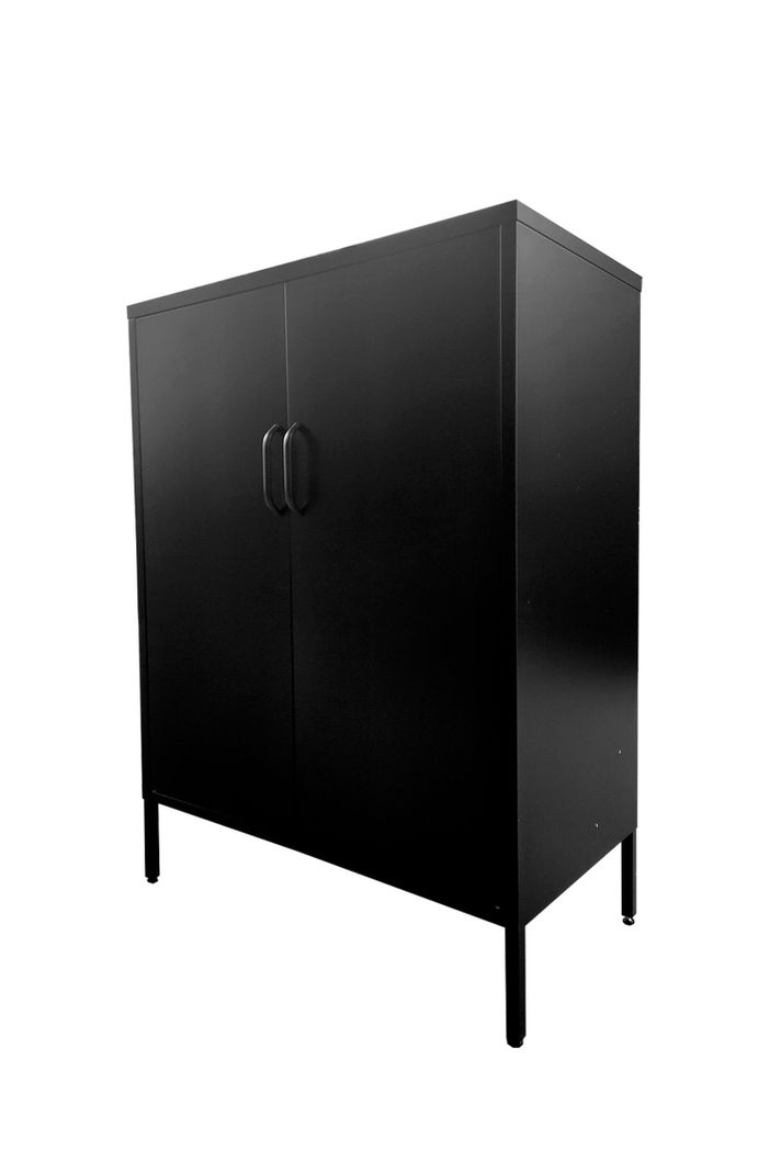 Gabinete Metálico 2 puertas con repisas Negro-2