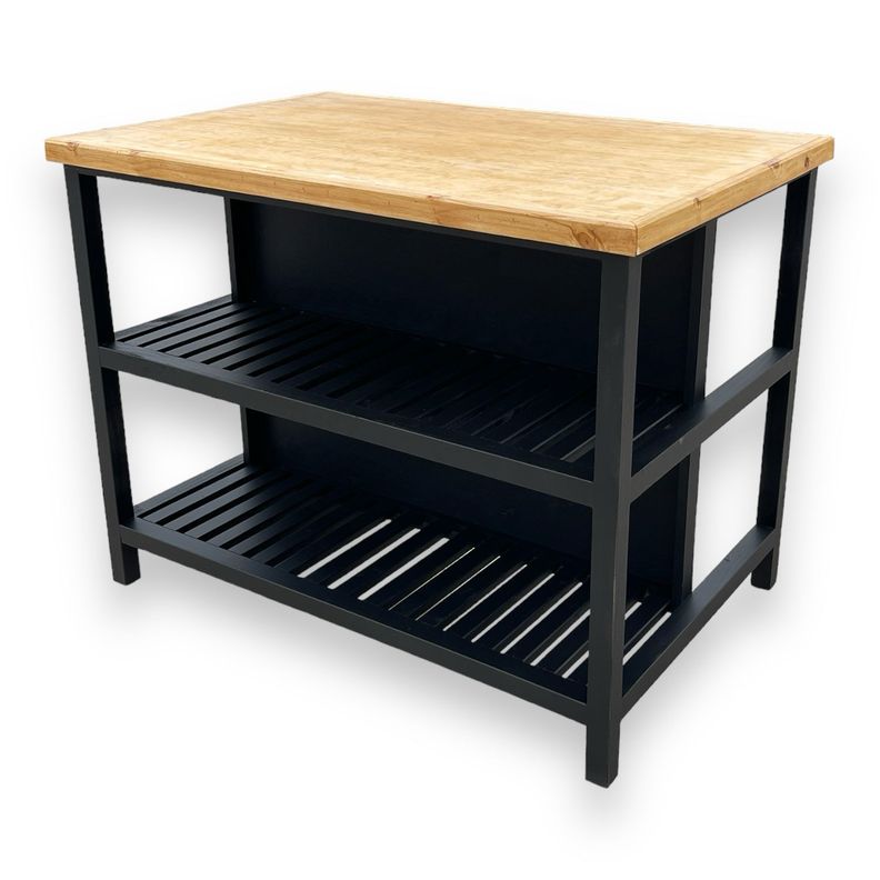 ISLA DE COCINA RUSTICA NEGRO MATE-0