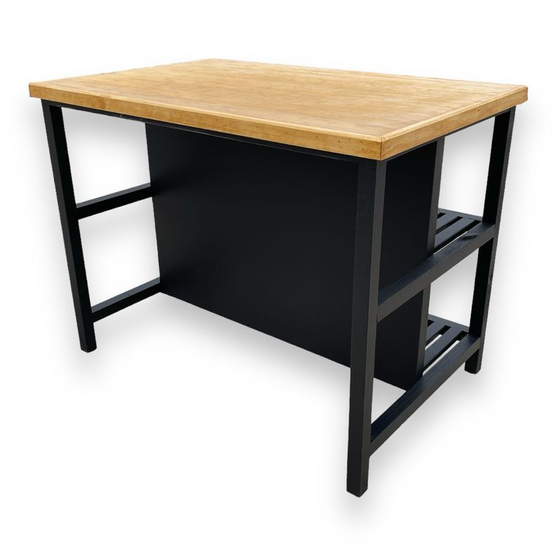 ISLA DE COCINA RUSTICA NEGRO MATE-1