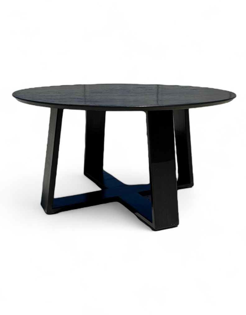 MESA DE CENTRO RUSTICA COLOR NEGRO MATE -0
