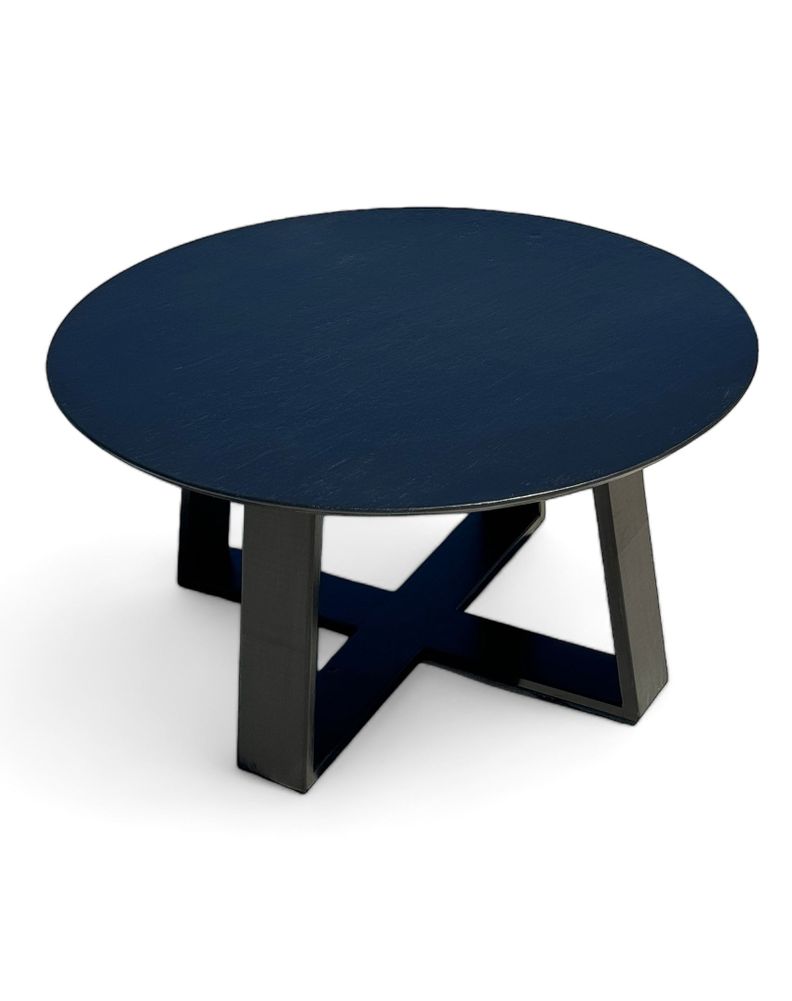 MESA DE CENTRO RUSTICA COLOR NEGRO MATE -1