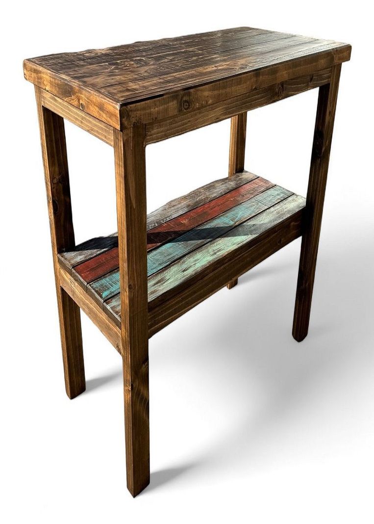 Arrimo rustico color Roble con patina de colores Vintage-0