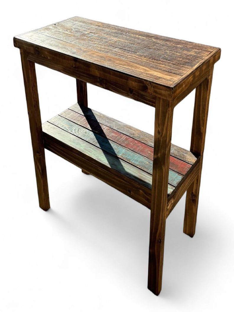 Arrimo rustico color Roble con patina de colores Vintage-1