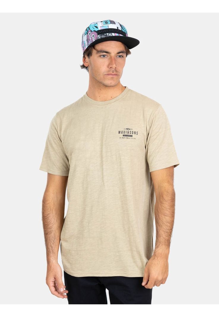 Polera MC Los Angeles Lax Café Hombre Maui And Sons-0