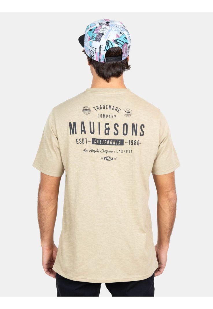 Polera MC Los Angeles Lax Café Hombre Maui And Sons-1