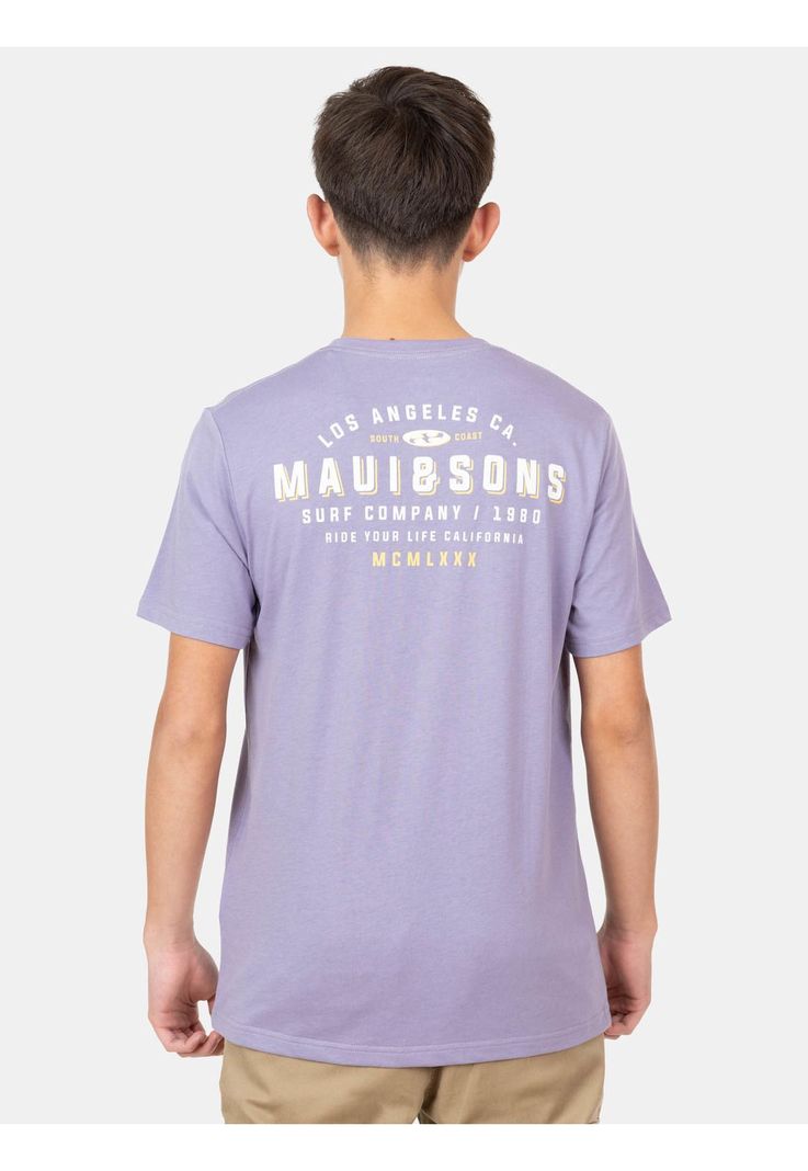 Polera MC Surf And Skate Cny Morado Infantil Maui And Sons-1