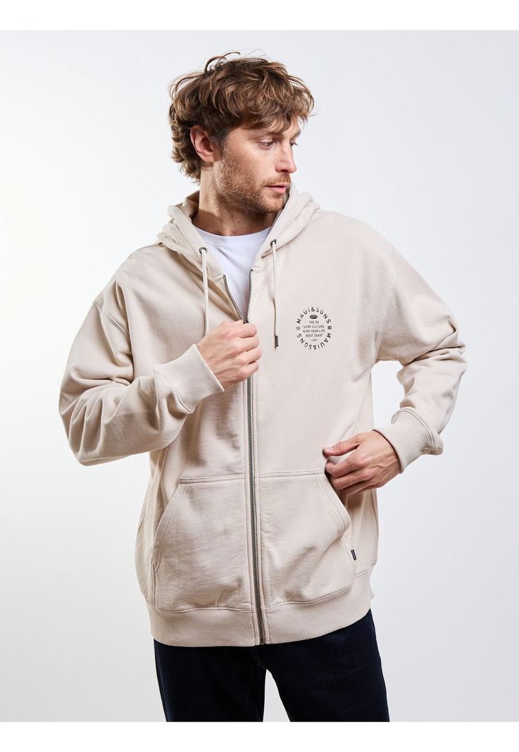 Poleron FZ Blueva Beige Hombre Maui And Sons S