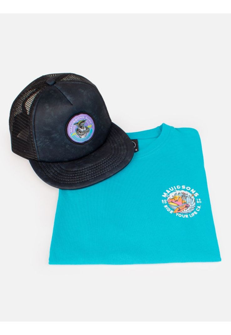 Pack Polera Jockey Infantil Azul Maui and sons-3