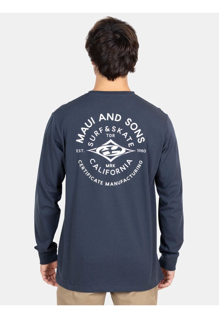 Polera ML Island Escape Hombre Gris Maui And Sons-1