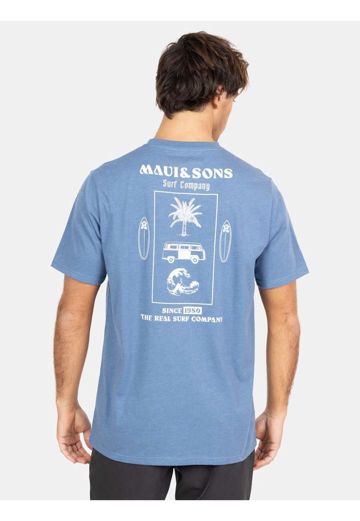 Polera MC Mel Graphic Celeste Hombre Maui And Sons-1