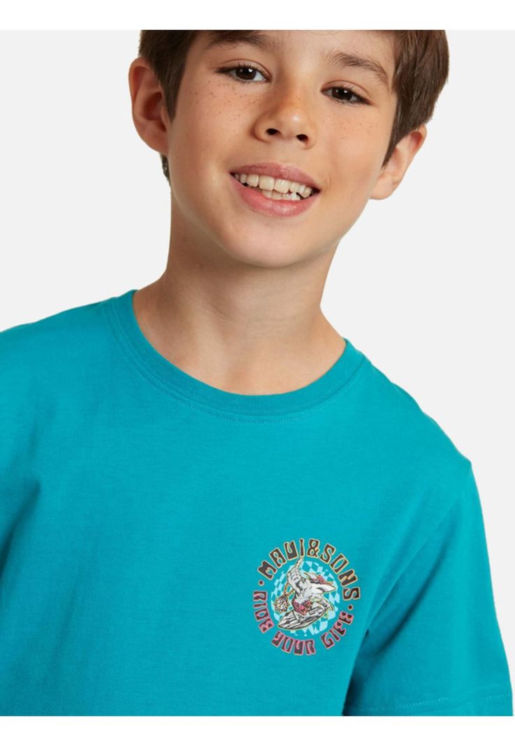 Polera Mushroom World Niño Celeste Maui And Sons-2