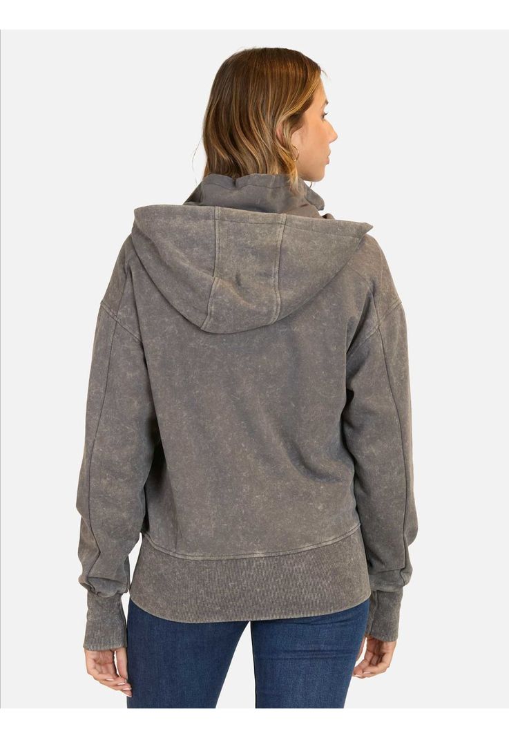 Poleron FZ Flow Gris Mujer Maui And Sons-1
