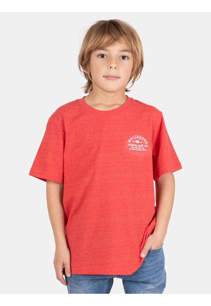 Polera MC Salitre Rojo Infantil Maui And Sons 4