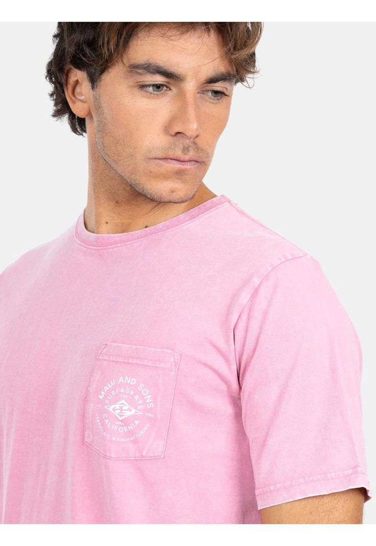 Polera MC Pigm Stry Rosado Hombre Maui And Sons-3