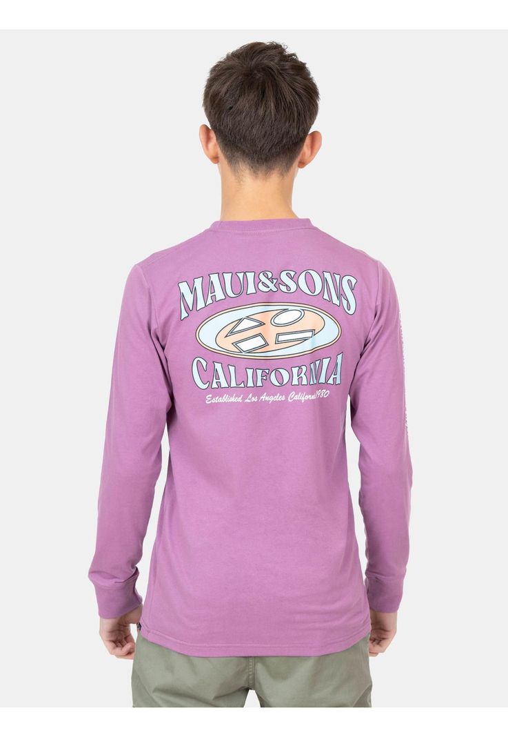 Polera ML Parien Burdeo Infantil Maui And Sons-1