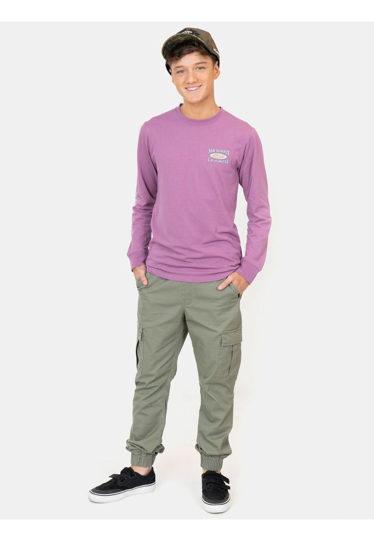 Polera ML Parien Burdeo Infantil Maui And Sons-3