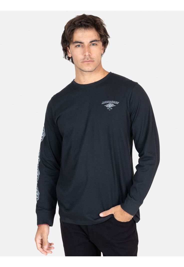Polera ML Lagoon Negro Hombre Maui And Sons-0