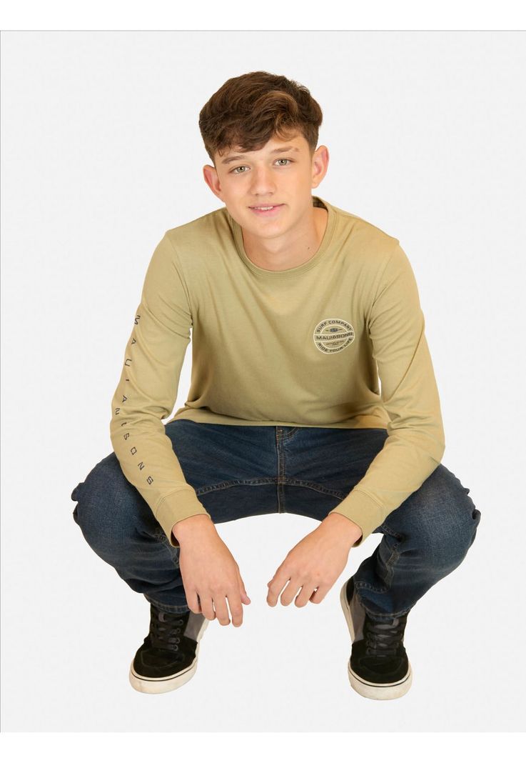 Polera ML Tiki Sunset Café Infantil Maui And Sons-3