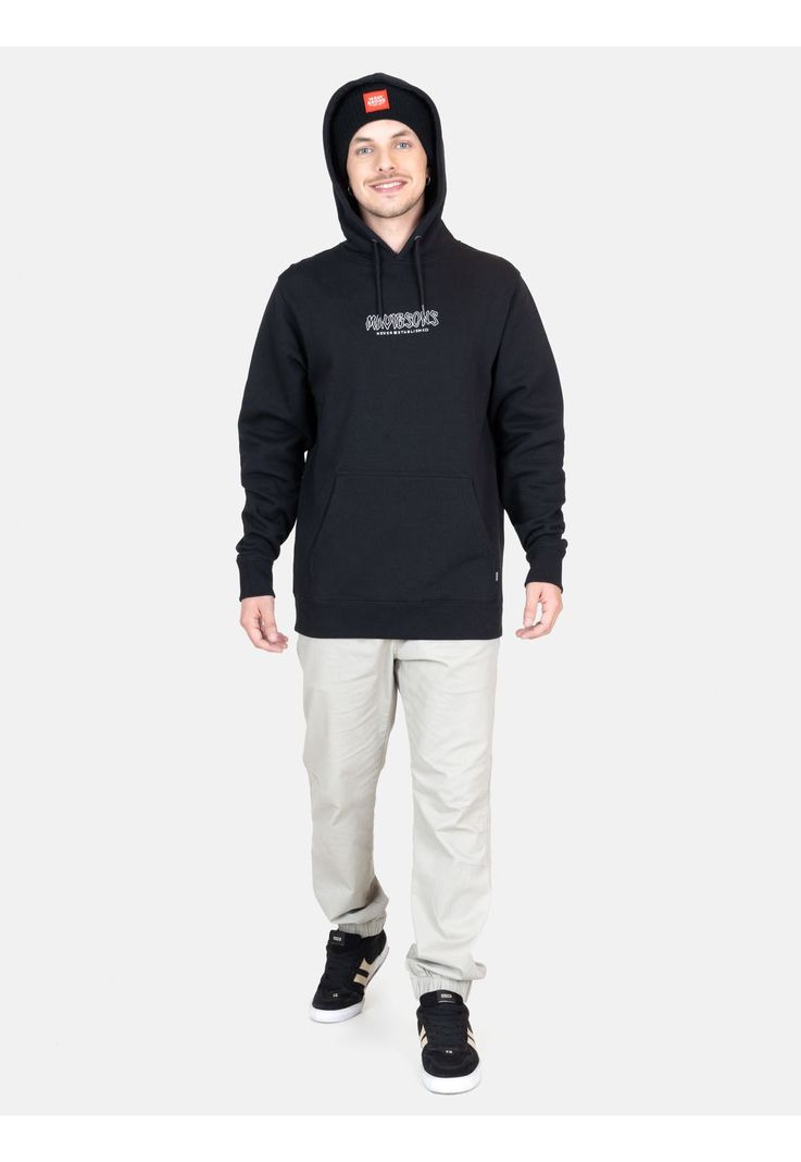 Poleron Canguro Heat Negro Hombre Maui And Sons-3
