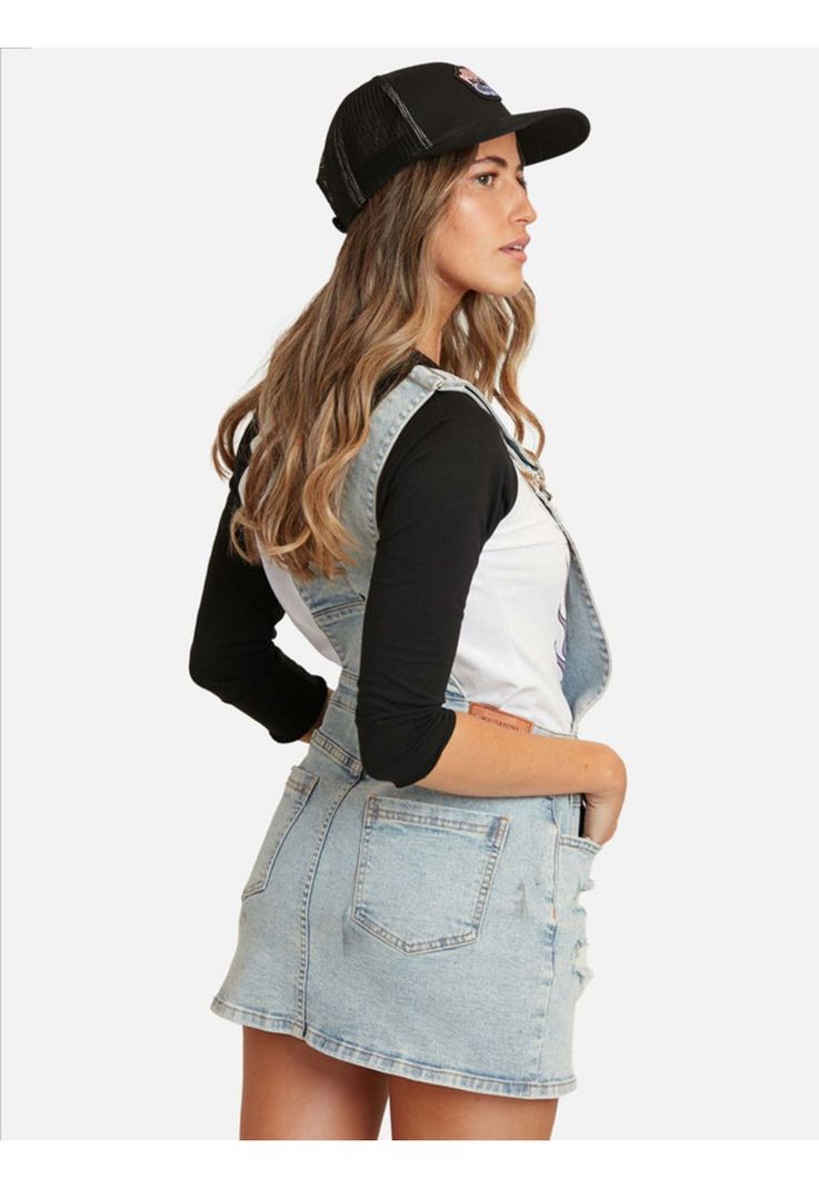 Falda Blue Bonnet Overall Mujer Celeste Maui And Sons-1