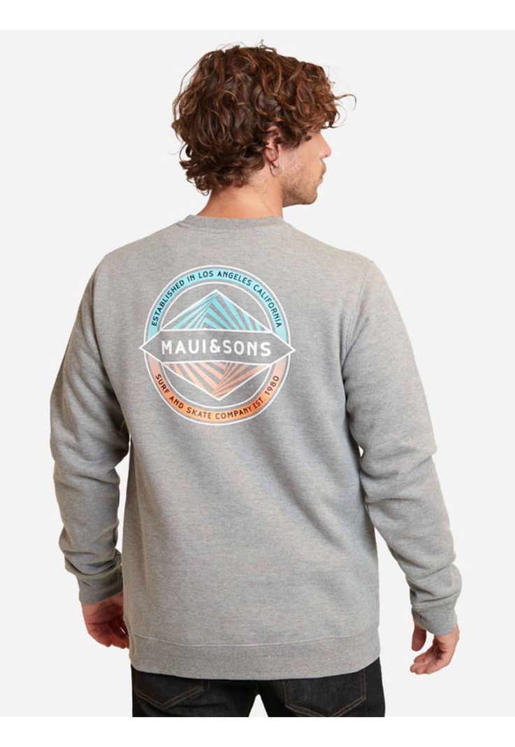 Poleron Surf And Skate Company Crew Gris Maui And Sons-1