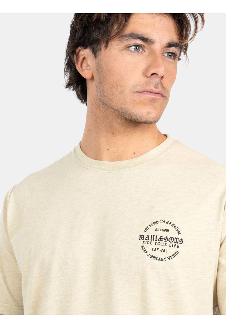 Polera MC Mel. Branded Café Hombre Maui And Sons-3