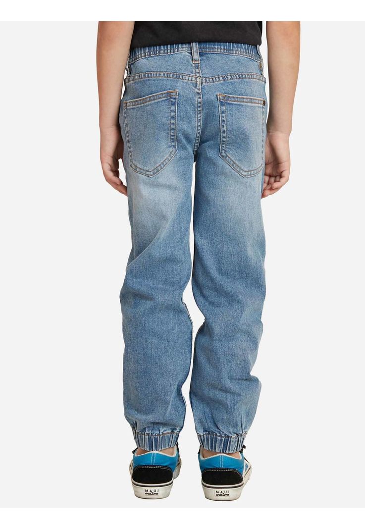 Pantalon Jogger Kids Light Denim Niño Celeste Maui And Sons-1