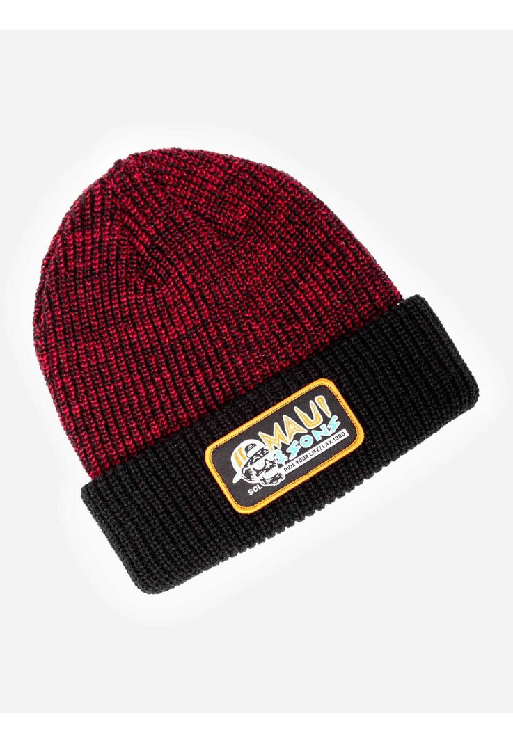 Gorro Skull Dude Beanie Rojo Oscuro Niño Maui And Sons-0