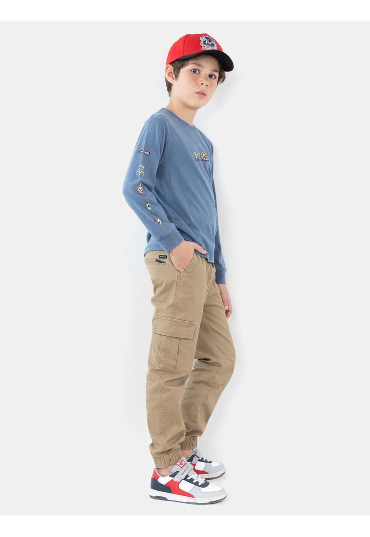 Polera ML Skate Shark Azul Niño Maui And Sons-3