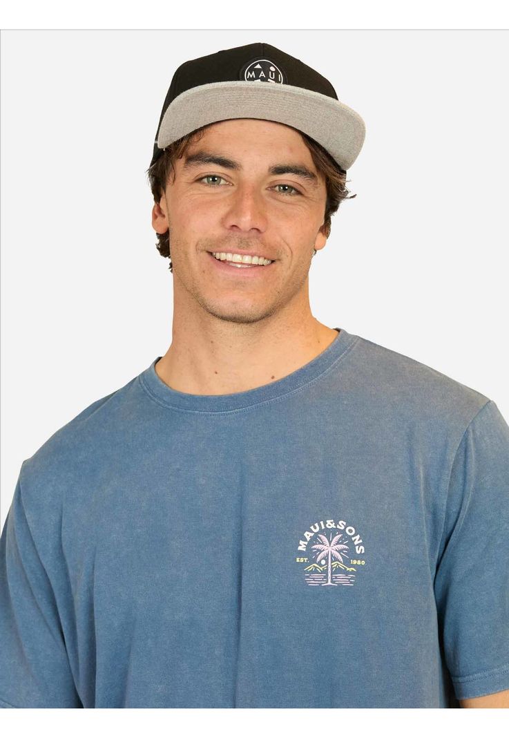 Polera MC Established Tees  Azul Hombre Maui And Sons-3