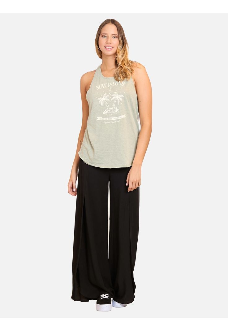 Polera MC Summer Palms Verde Mujer Maui And Sons-2