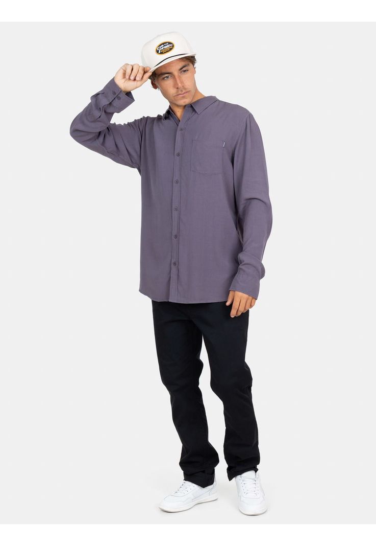 Camisa ML Sunset Shore Morado Hombre Maui And Sons-2