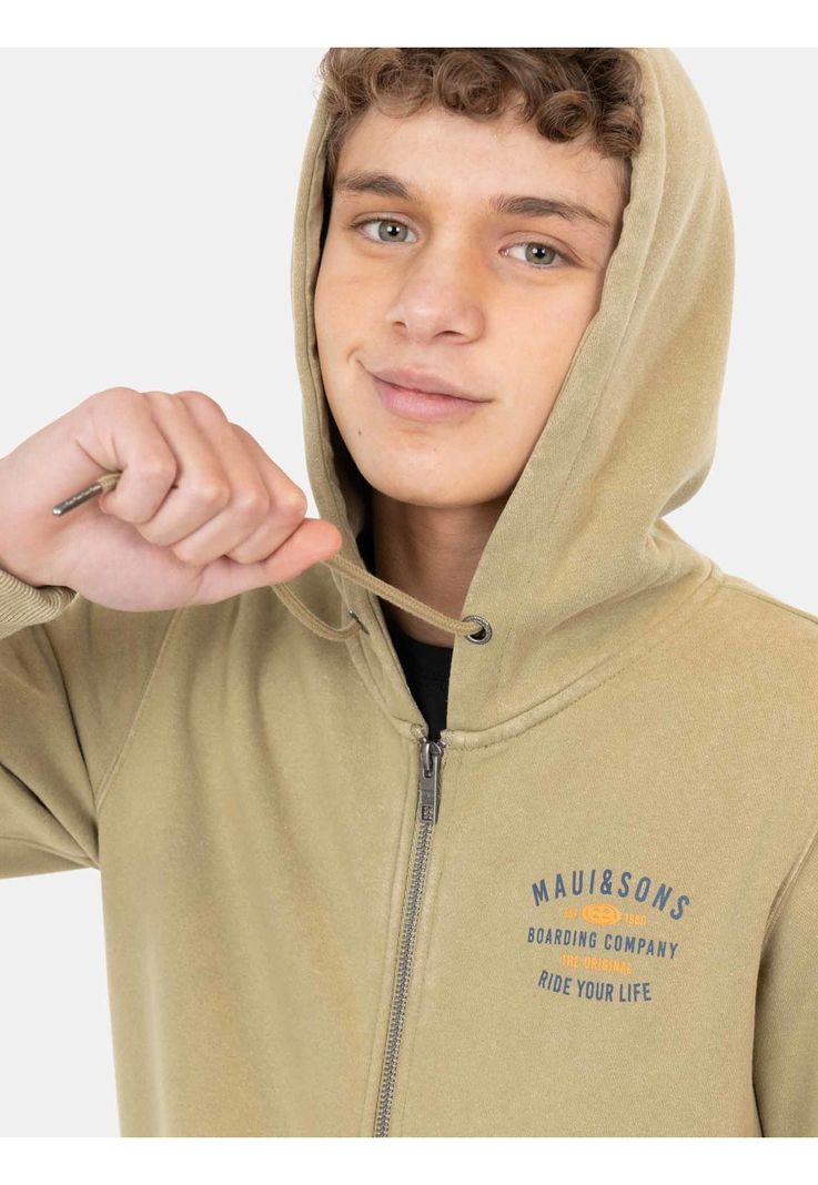 Poleron FZ Boarding Company Khaki Infantil Maui and Sons-2