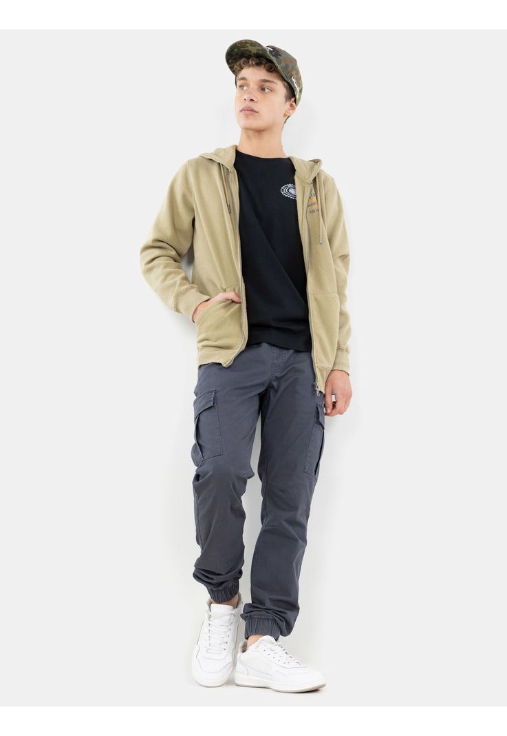 Poleron FZ Boarding Company Khaki Infantil Maui and Sons-3