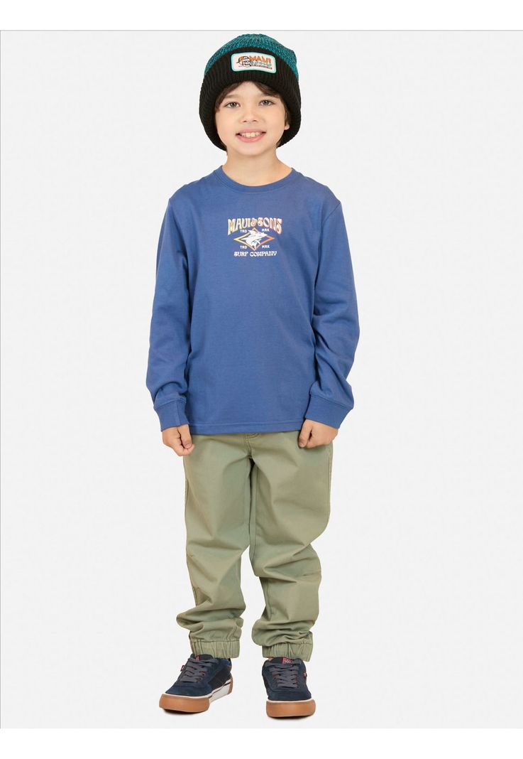 Polera ML Smokin Azul Infantil Maui And Sons-3