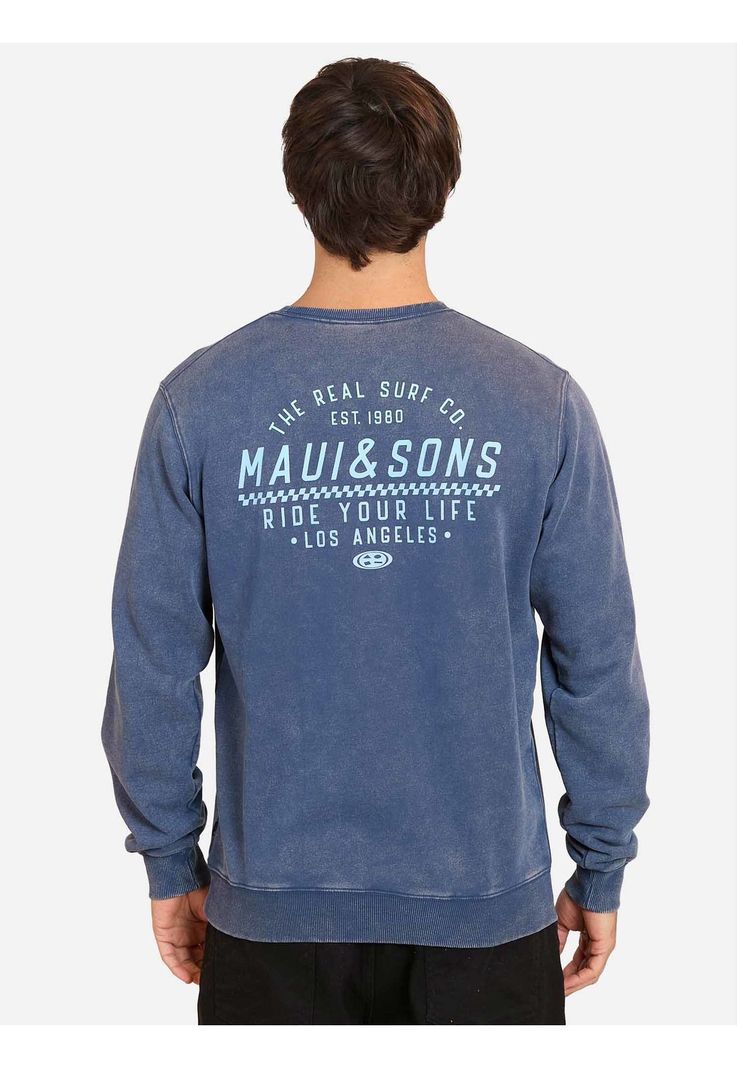 Poleron CR Hunter Azul Hombre Maui and Sons-1