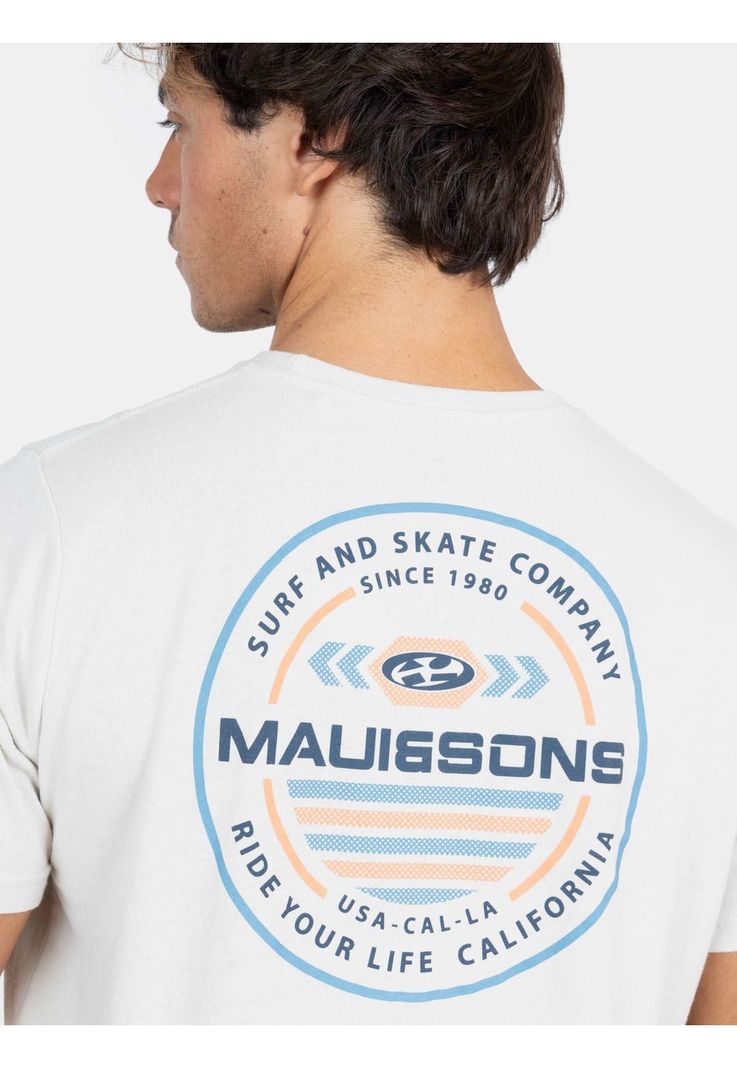 Polera MC Oldie But Goodie Beige Hombre Maui And Sons-3