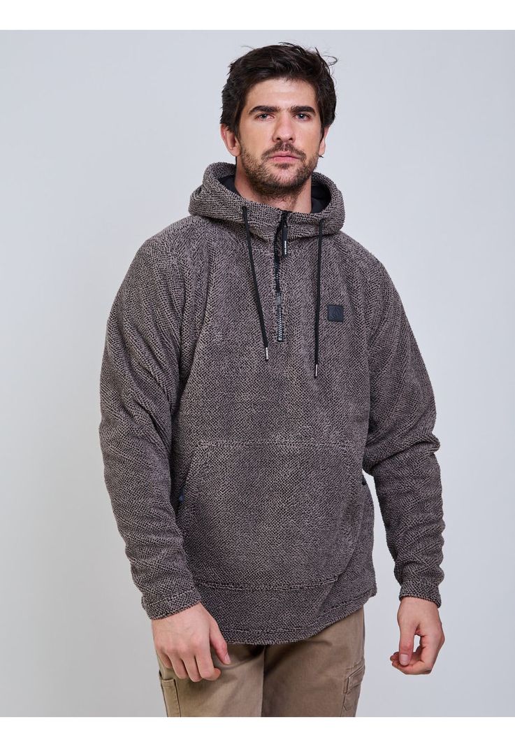 Poleron Bonded Raw Oval Café Hombre Volcom